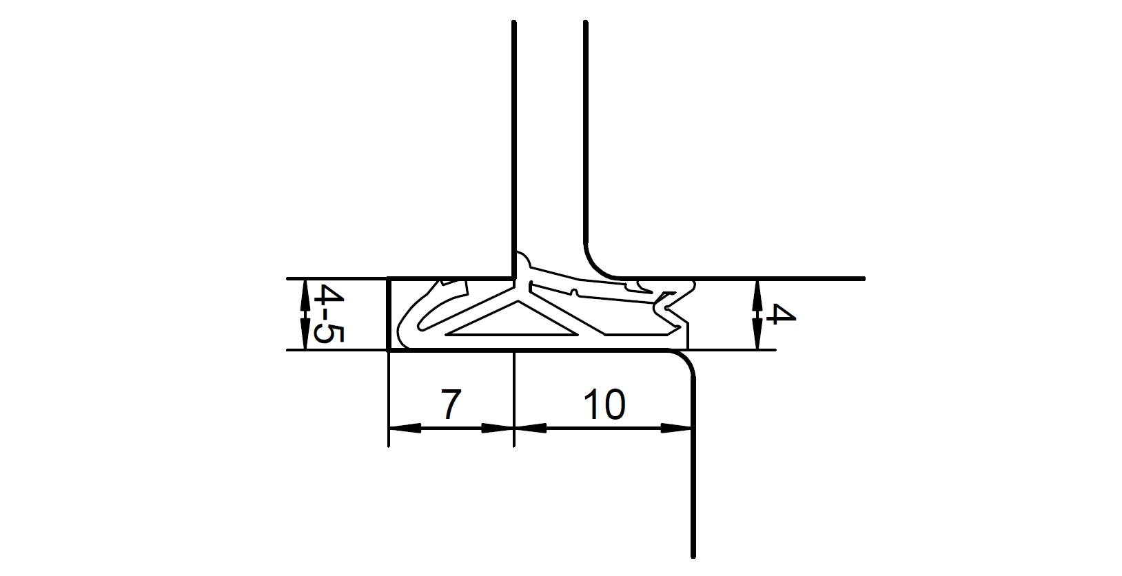 Уплотнитель для модернизации окон DEVENTER, ширина паза 4-5 мм, ТЭП, темно-коричневый RAL 8014. Рис. 3 Уплотнитель для модернизации окон DEVENTER, ширина паза 4-5 мм, ТЭП, темно-коричневый RAL 8014. Рис. 3