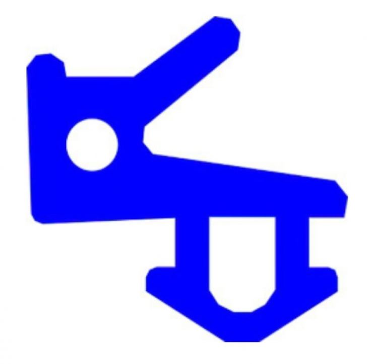 Уплотнитель совместим с профилем VEKA 253 (рама, стеклопакет), серебристо-серый с голубым отливом, "ELEMENTIS", ТЭП. Рис. 1