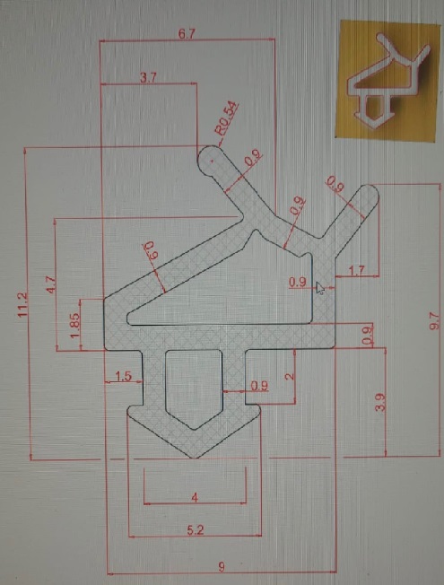 Уплотнитель совместим с прфоилем WINTECH универсальный, ТЭП, черный. Рис. 1 Уплотнитель совместим с прфоилем WINTECH универсальный, ТЭП, черный. Рис. 1