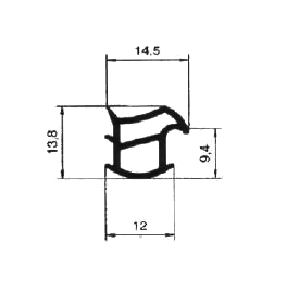 Уплотнитель для стальной коробки, белый RAL9016. Рис. 2 Уплотнитель для стальной коробки, белый RAL9016. Рис. 2