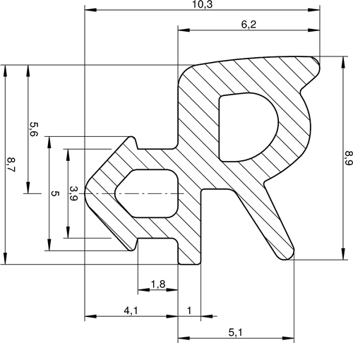 Уплотнитель для стеклопакета Rehau, Montblanc, черный. Рис. 2