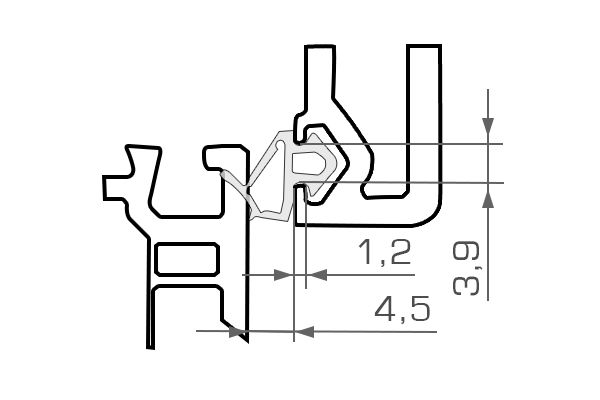 Уплотнитель совместим с профилем VEKA, намотка 20м., черный. Рис. 3 Уплотнитель совместим с профилем VEKA, намотка 20м., черный. Рис. 3