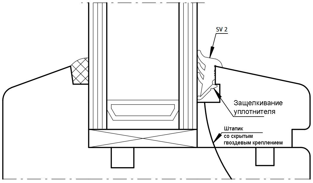 Уплотнитель для деревянных евроокон DEVENTER для сухого остекления, ТЭП, темно-коричневый RAL 8014. Рис. 3 Уплотнитель для деревянных евроокон DEVENTER для сухого остекления, ТЭП, темно-коричневый RAL 8014. Рис. 3