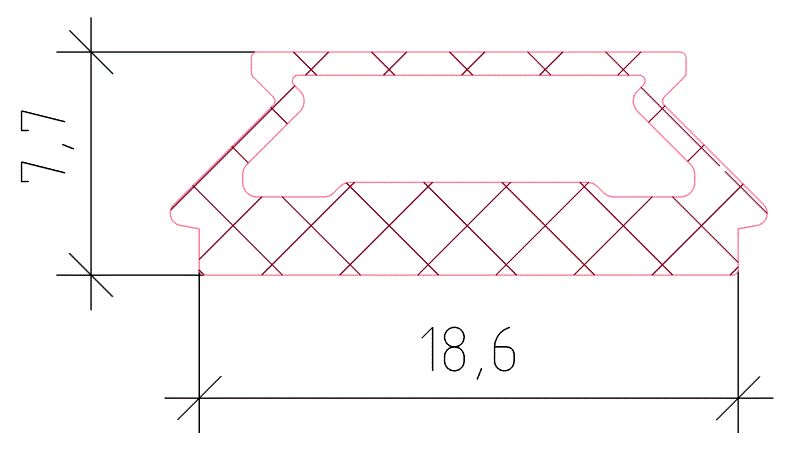 Уплотнитель для защиты пазов дверей, EPDM 175м, черный