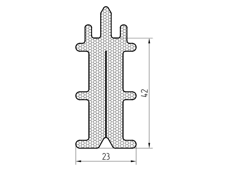 Уплотнитель фальца (2м) 42мм.. Рис. 1