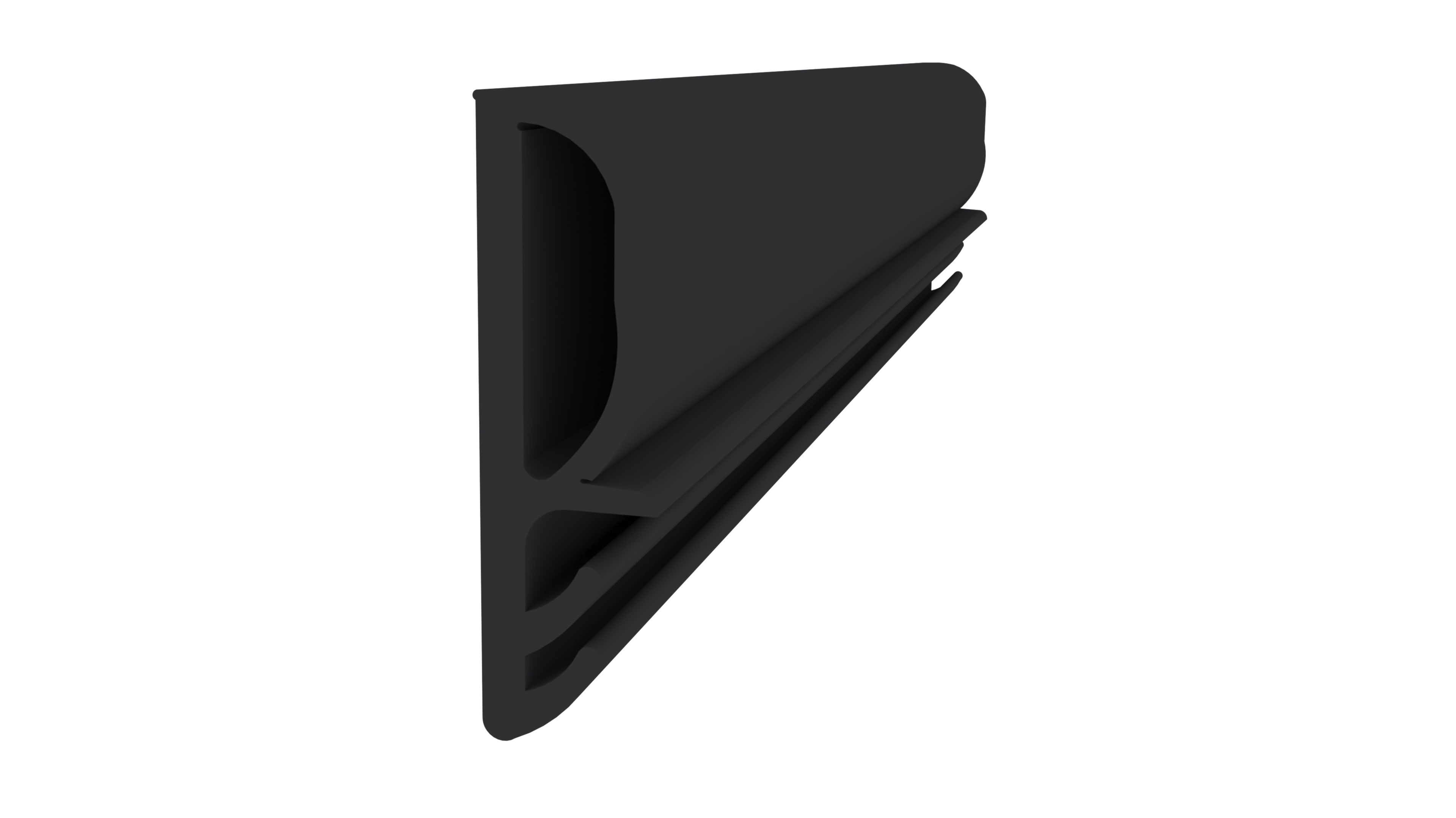 Уплотнитель контурный для межкомнатных дверей DEVENTER, ПВХ, черный RAL 9004. Рис. 1 Уплотнитель контурный для межкомнатных дверей DEVENTER, ПВХ, черный RAL 9004. Рис. 1