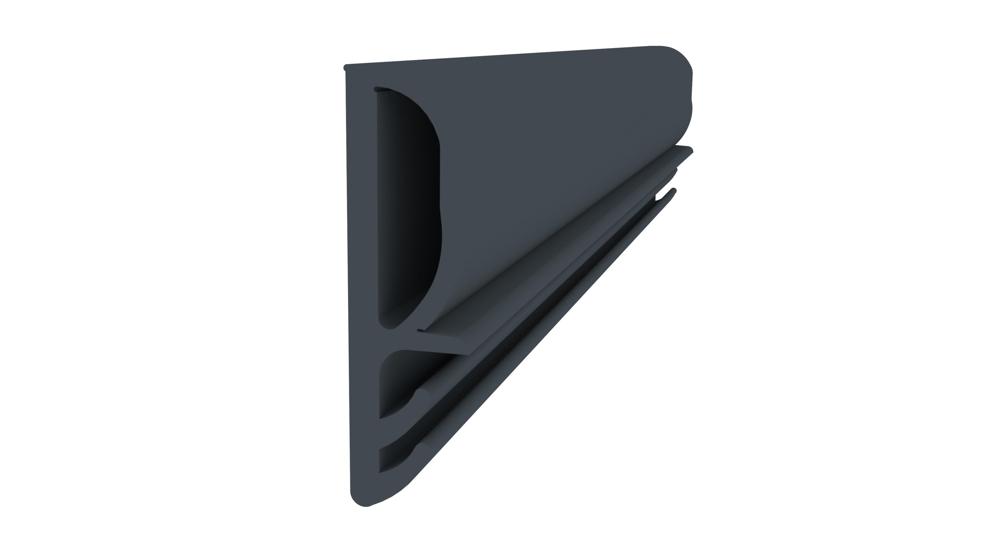 Уплотнитель контурный для межкомнатных дверей DEVENTER, ПВХ, графитовый серый RAL 7024. Рис. 1