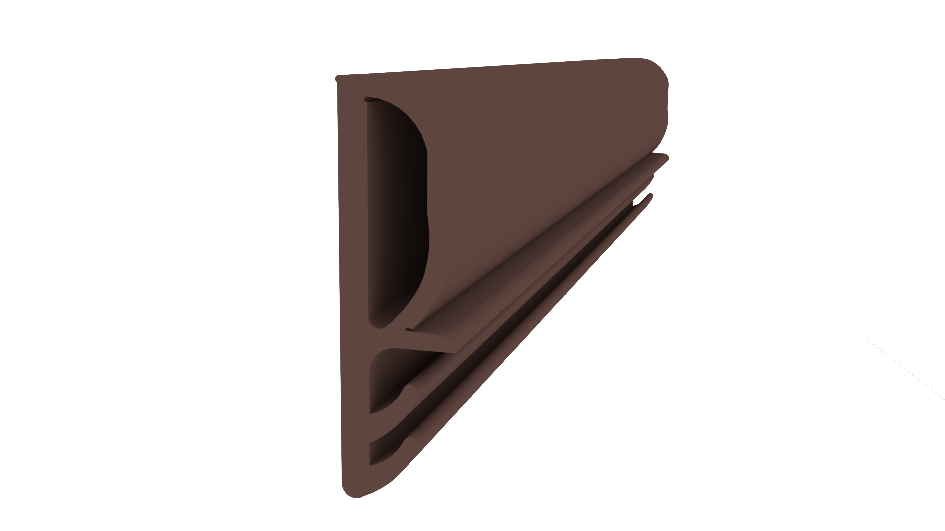 Уплотнитель контурный для межкомнатных дверей DEVENTER, ПВХ, коричневый RAL 8002. Рис. 1