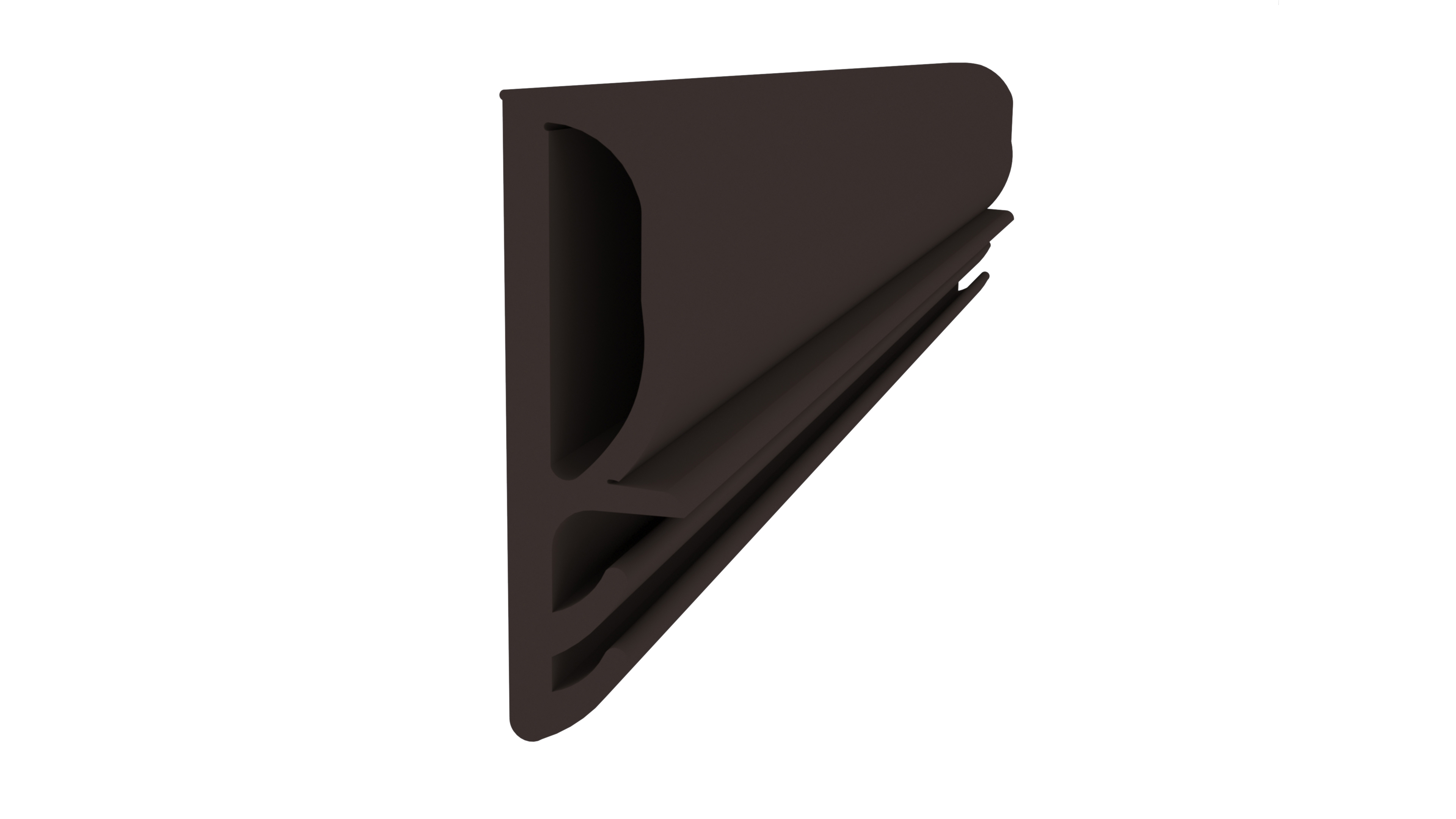 Уплотнитель контурный для межкомнатных дверей DEVENTER, ПВХ, темно-коричневый RAL 8014. Рис. 1