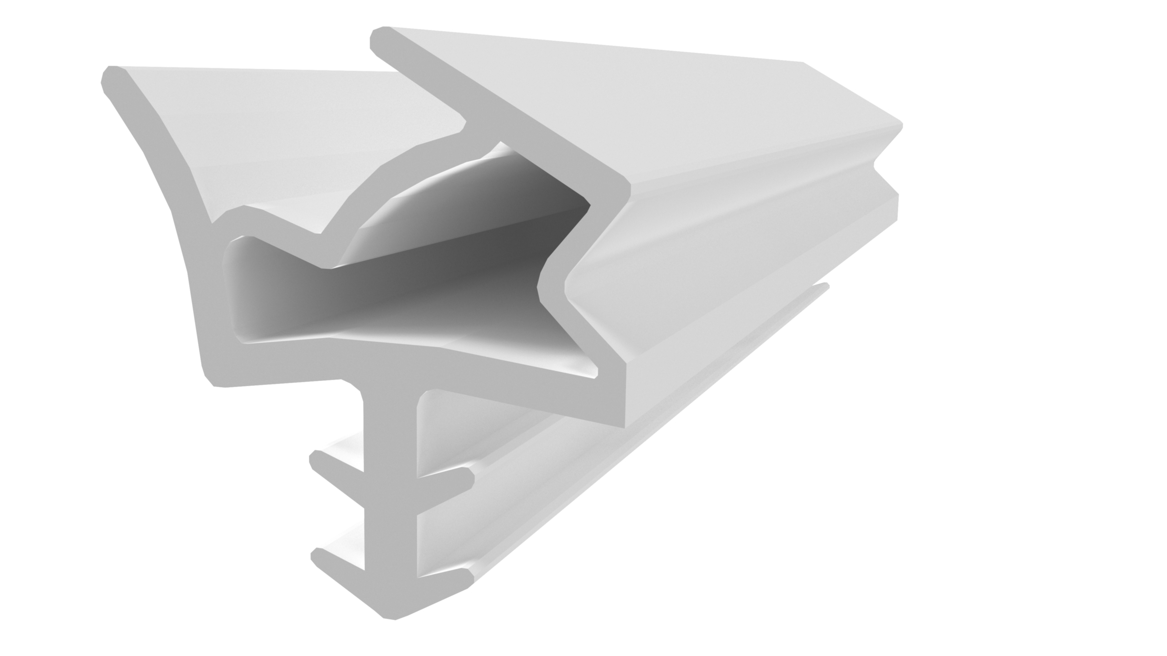 Уплотнитель контурный для межкомнатных дверей DEVENTER, ТЭП, белый RAL 9016. Рис. 1