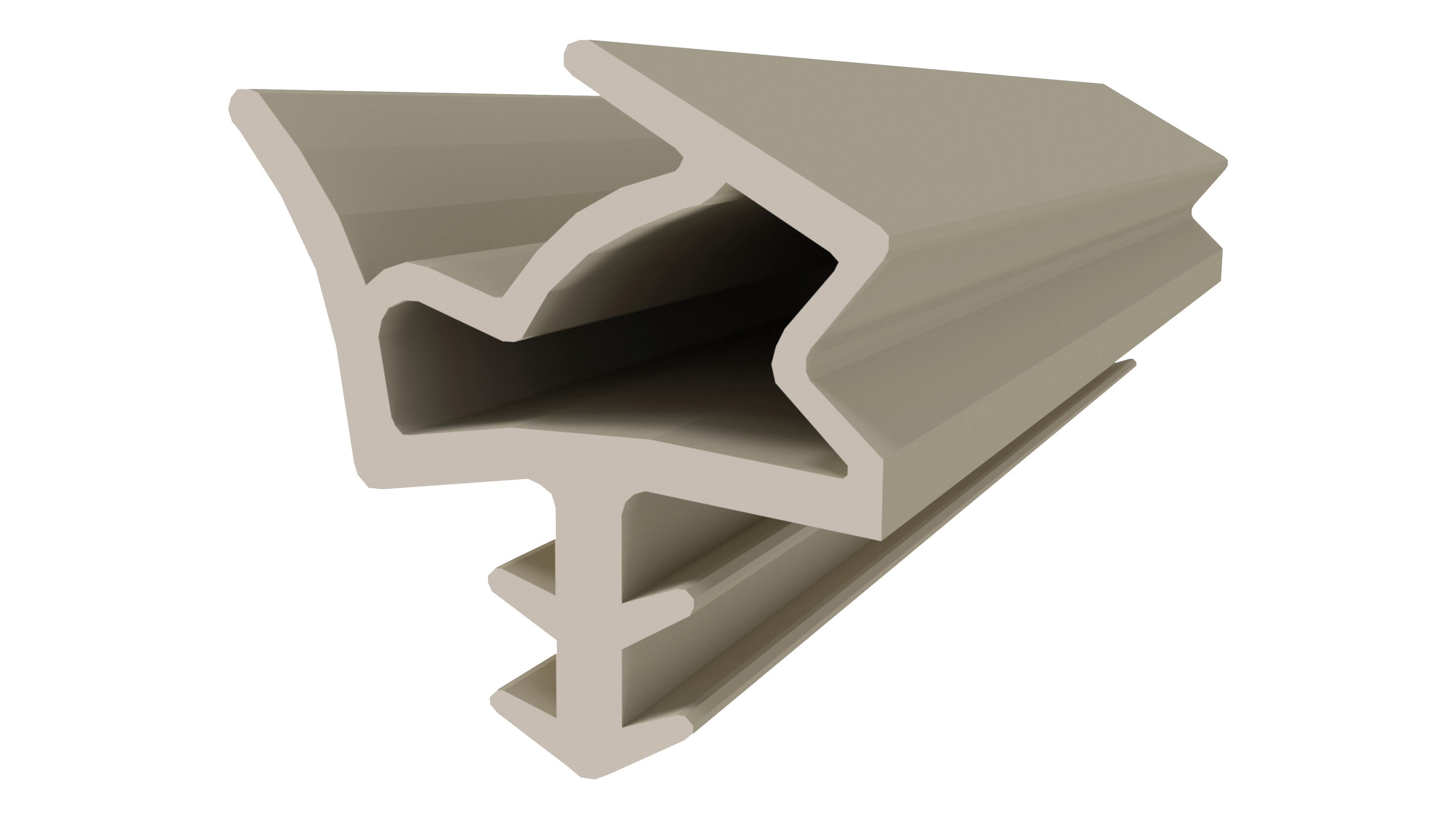 Уплотнитель контурный для межкомнатных дверей DEVENTER, ТЭП, бежевый RAL 1001. Рис. 1