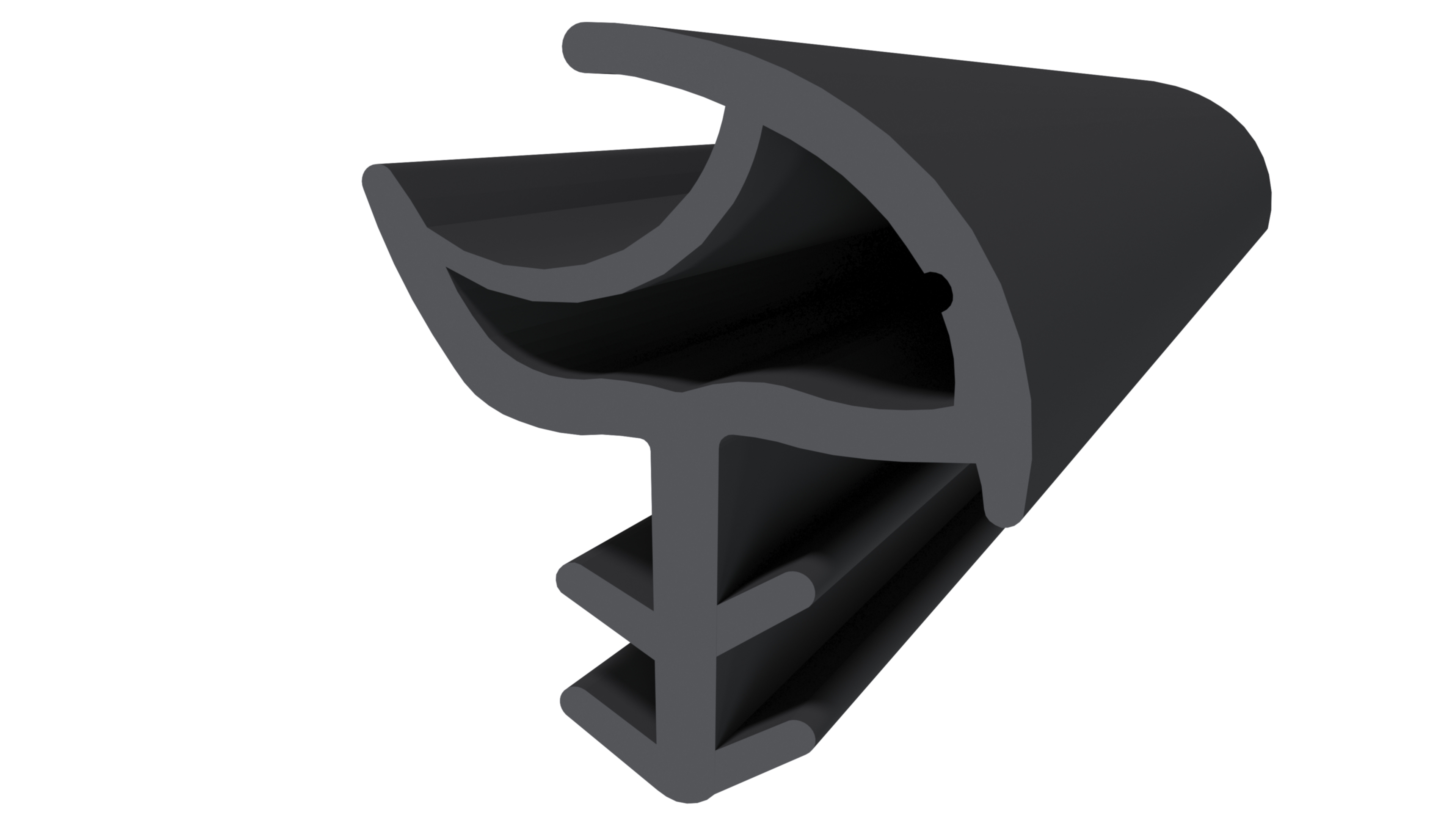 Уплотнитель контурный для межкомнатных дверей DEVENTER, ТЭП, черный RAL 9004. Рис. 1 Уплотнитель контурный для межкомнатных дверей DEVENTER, ТЭП, черный RAL 9004. Рис. 1