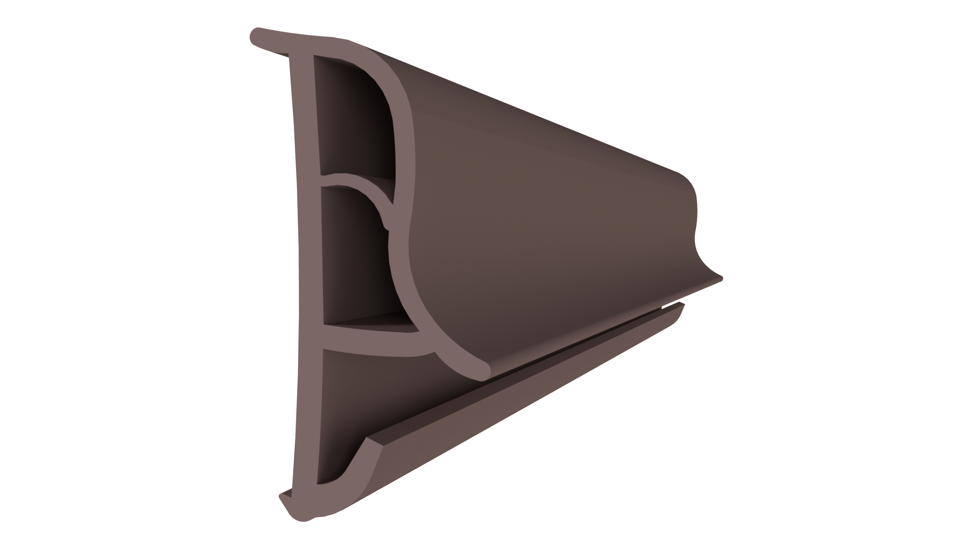 Уплотнитель контурный для межкомнатных дверей DEVENTER, ТЭП, коричневый. Рис. 1