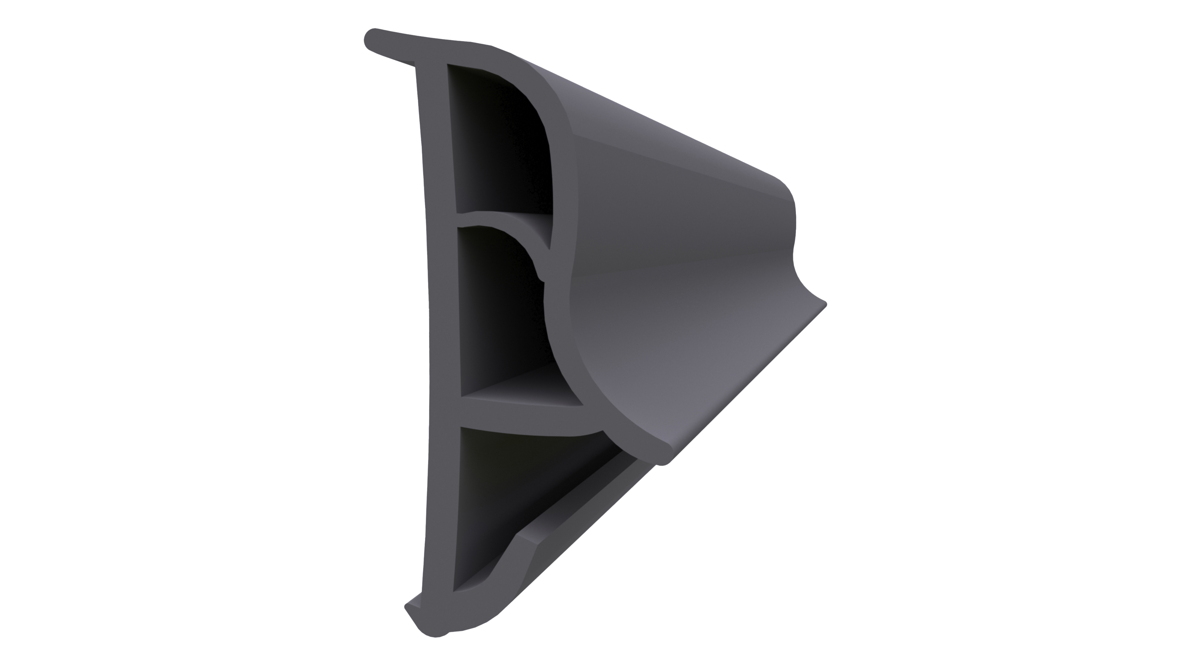 Уплотнитель контурный для межкомнатных дверей DEVENTER, ТЭП, платина. Рис. 1