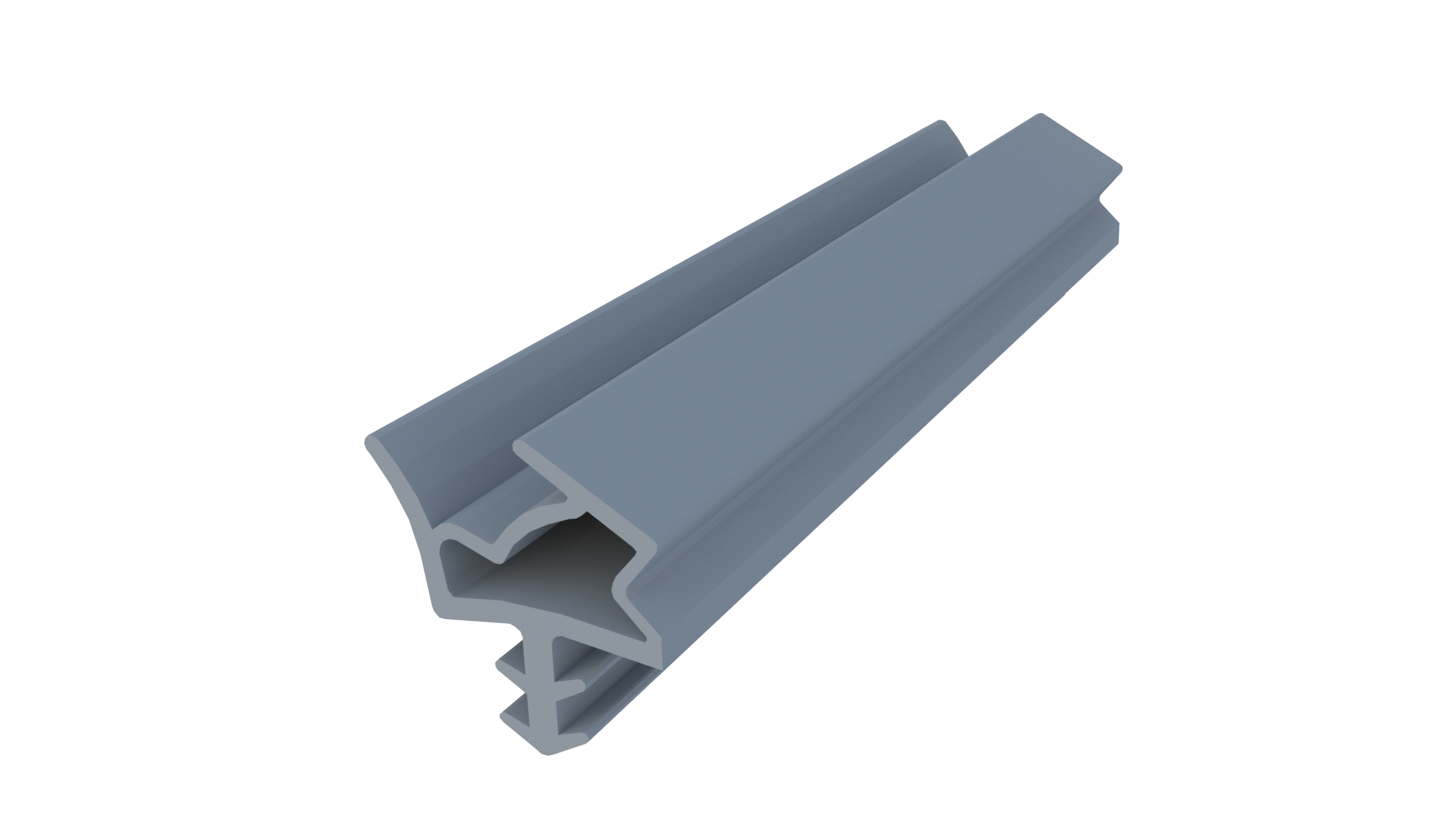 Уплотнитель контурный для межкомнатных дверей DEVENTER, ТЭП, серый RAL 7040. Рис. 1
