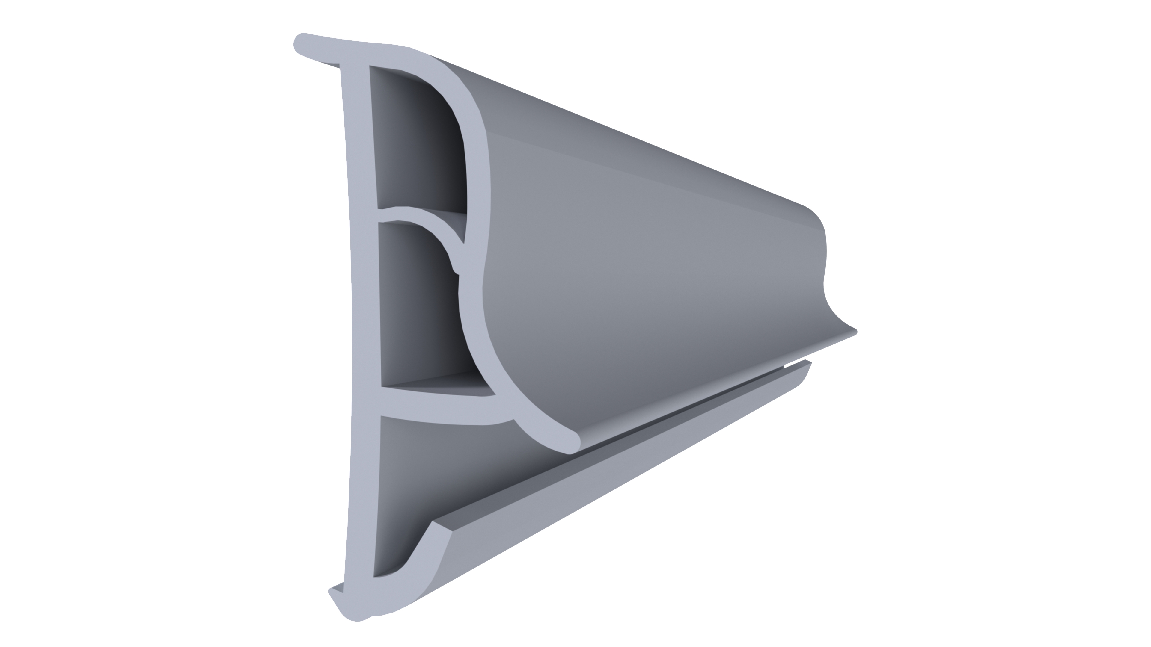 Уплотнитель контурный для межкомнатных дверей DEVENTER, ТЭП, серый RAL 7040. Рис. 1