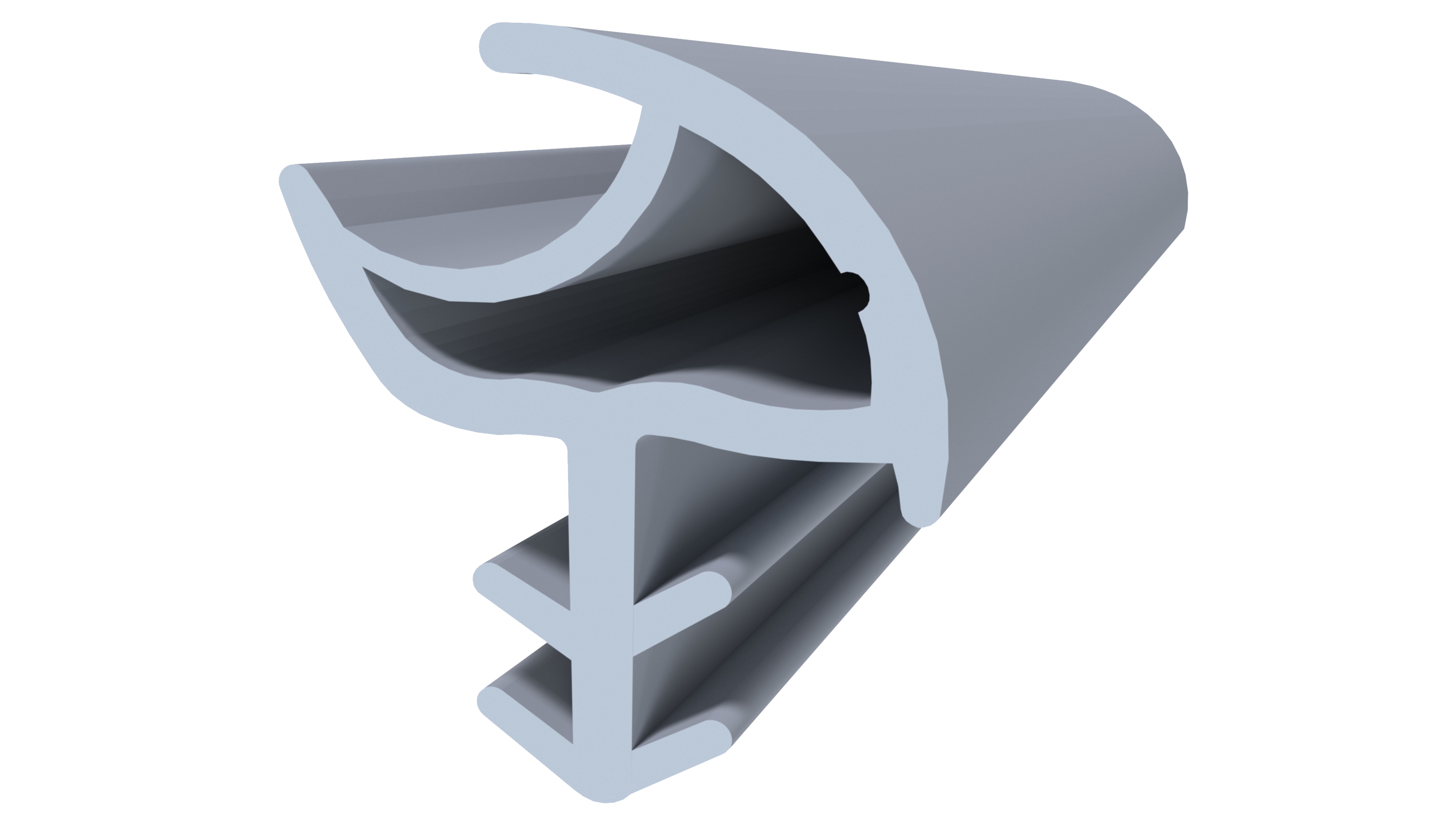 Уплотнитель контурный для межкомнатных дверей DEVENTER, ТЭП, серый RAL 7040. Рис. 1 Уплотнитель контурный для межкомнатных дверей DEVENTER, ТЭП, серый RAL 7040. Рис. 1