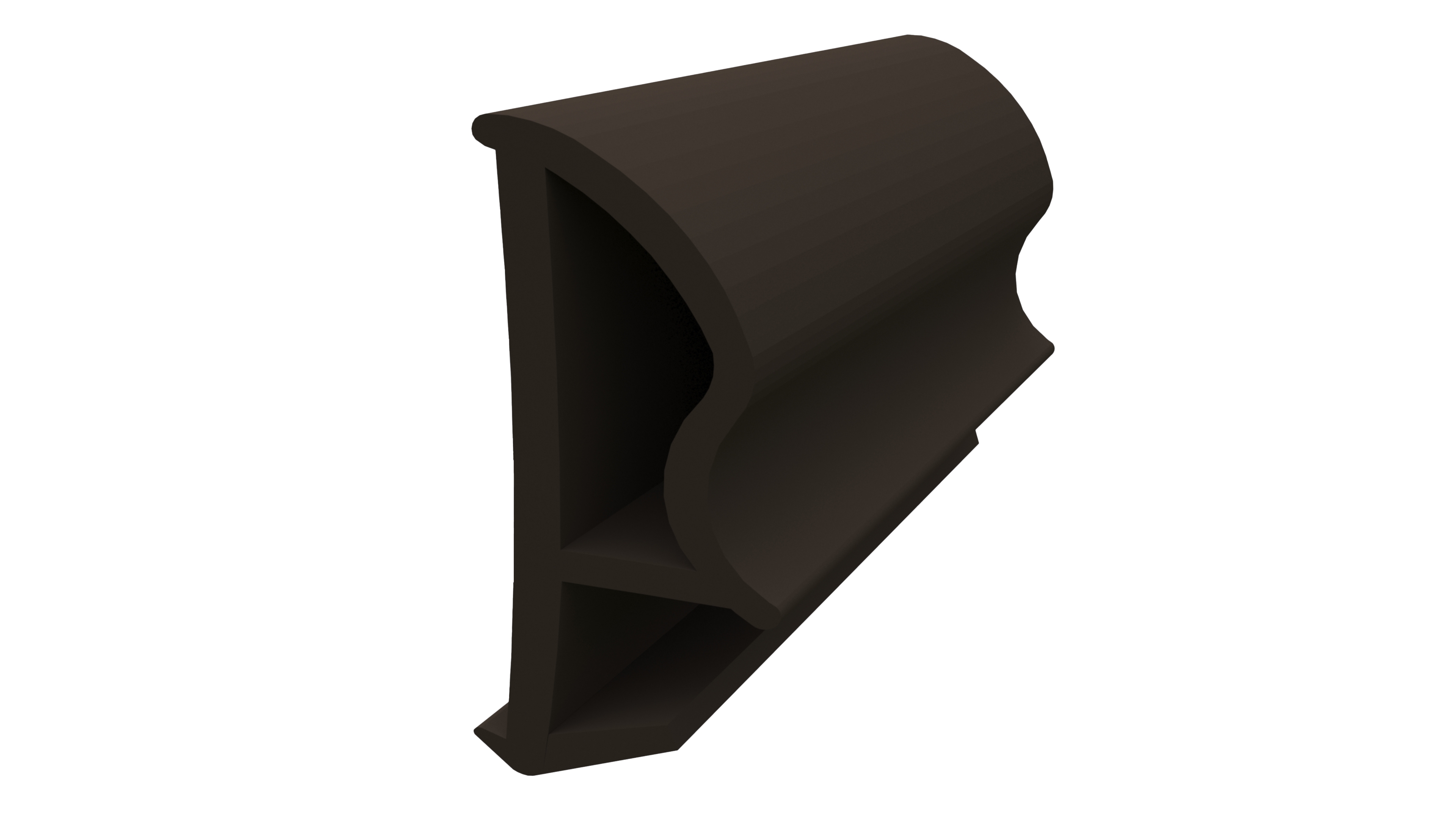 Уплотнитель контурный для межкомнатных дверей DEVENTER, ТЭП, темно-коричневый RAL 8014. Рис. 1