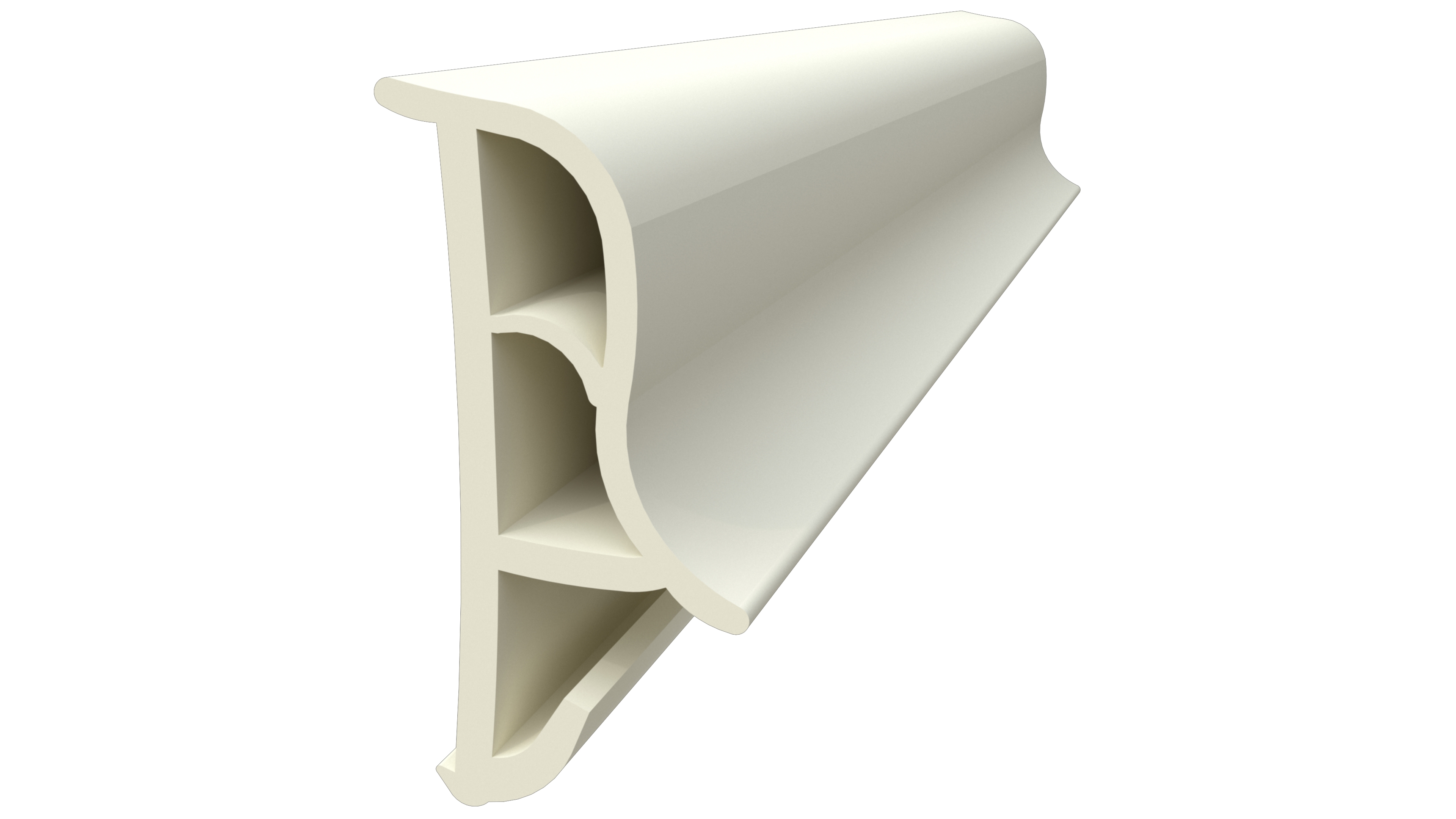 Уплотнитель контурный для межкомнатных дверей DEVENTER, ТЭП, жемчужно белый. Рис. 1