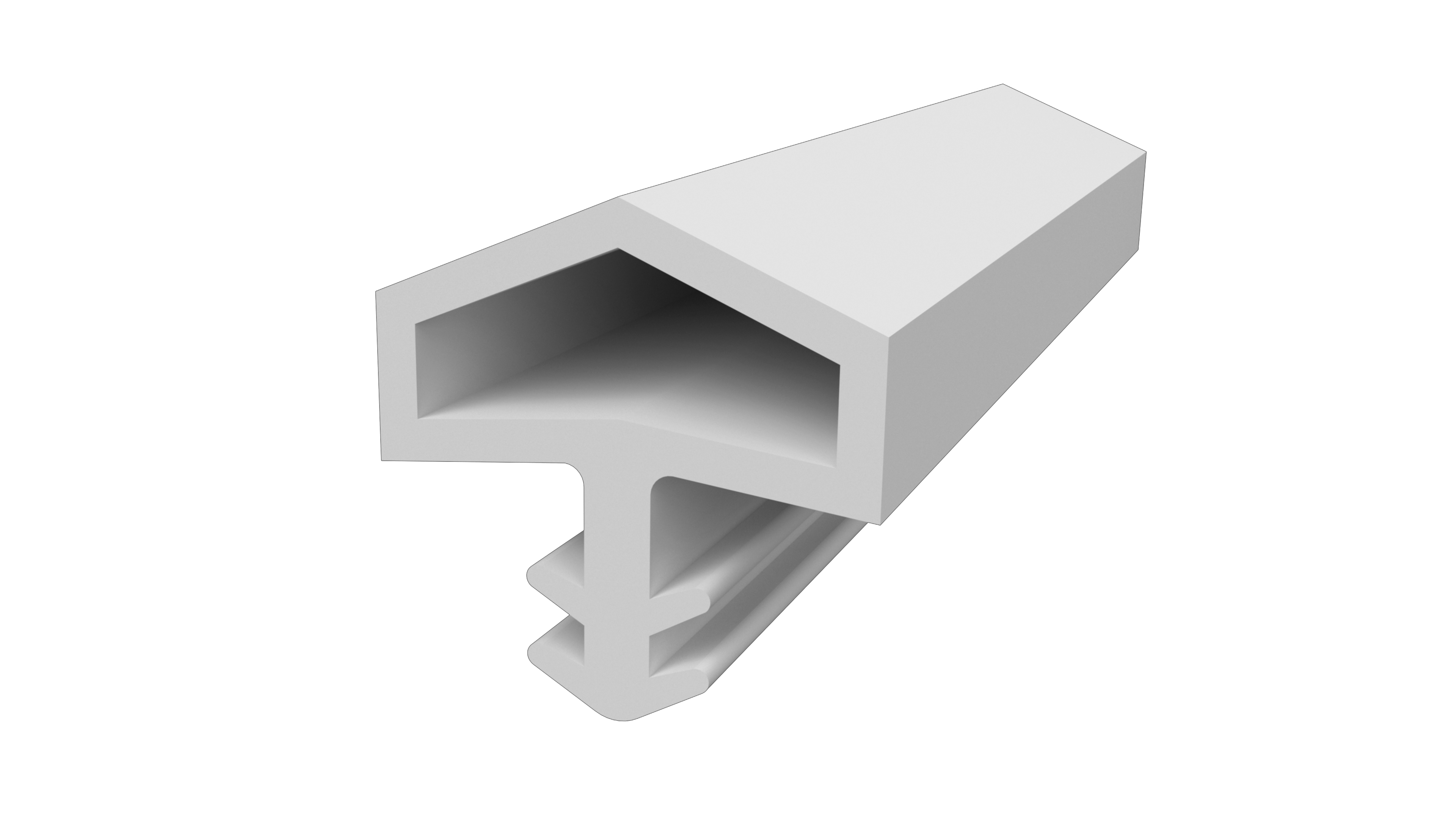 Уплотнитель контурный для межкомнатных дверей DEVENTER, ТПЕ, белый. Рис. 1