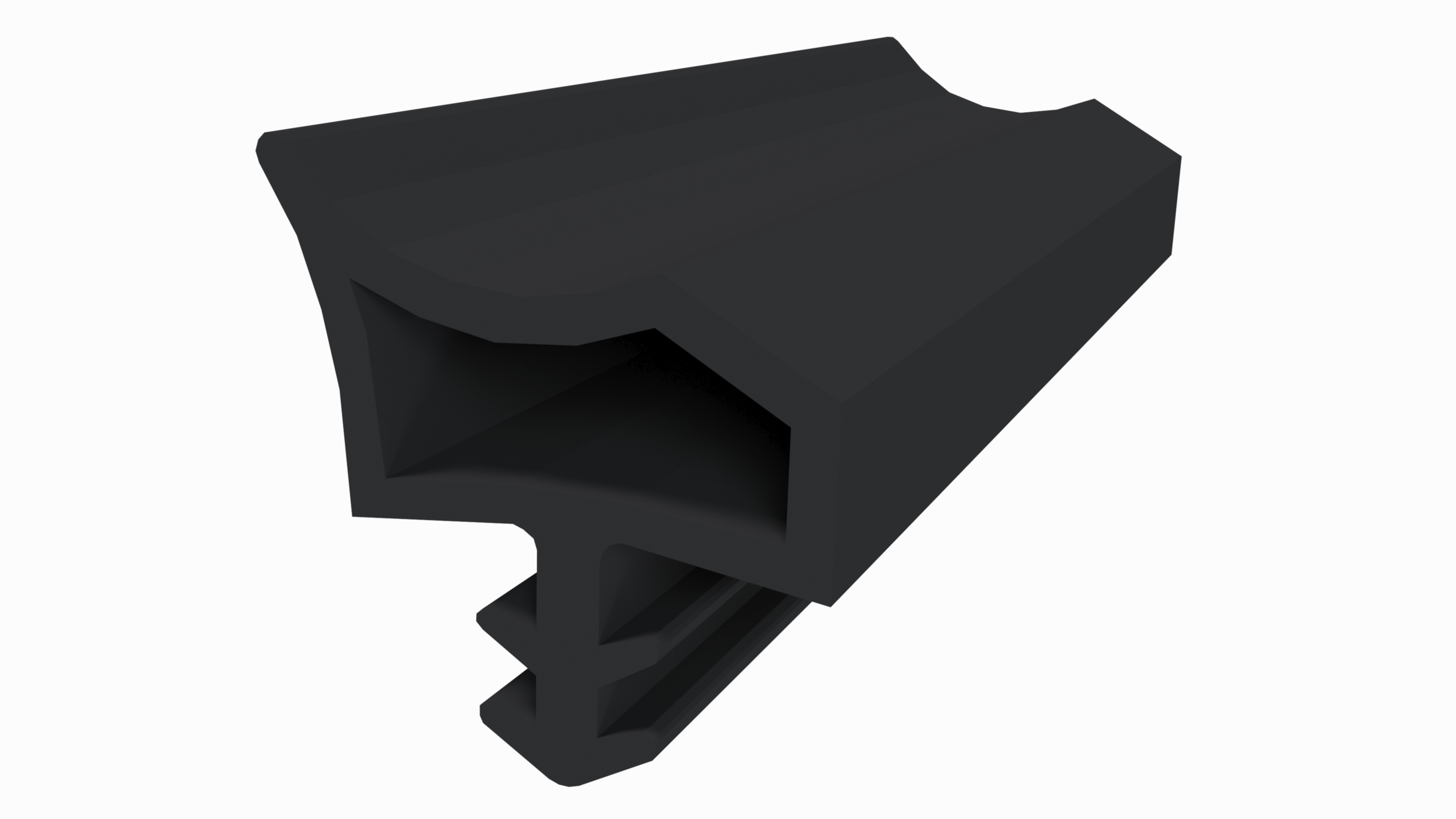 Уплотнитель контурный для межкомнатных дверей DEVENTER, ТПЕ, черный. Рис. 1