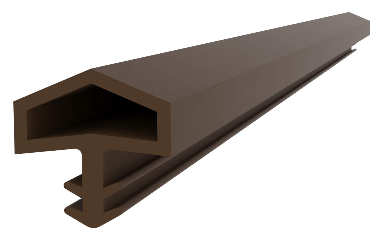 Уплотнитель контурный для межкомнатных дверей DEVENTER, ТПЕ, темно-коричневый. Рис. 1