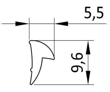 Уплотнитель контурный для межкомнатных дверей DEVENTER, для сухого остекления, ТЭП, бесцветный. Рис. 3 Уплотнитель контурный для межкомнатных дверей DEVENTER, для сухого остекления, ТЭП, бесцветный. Рис. 3