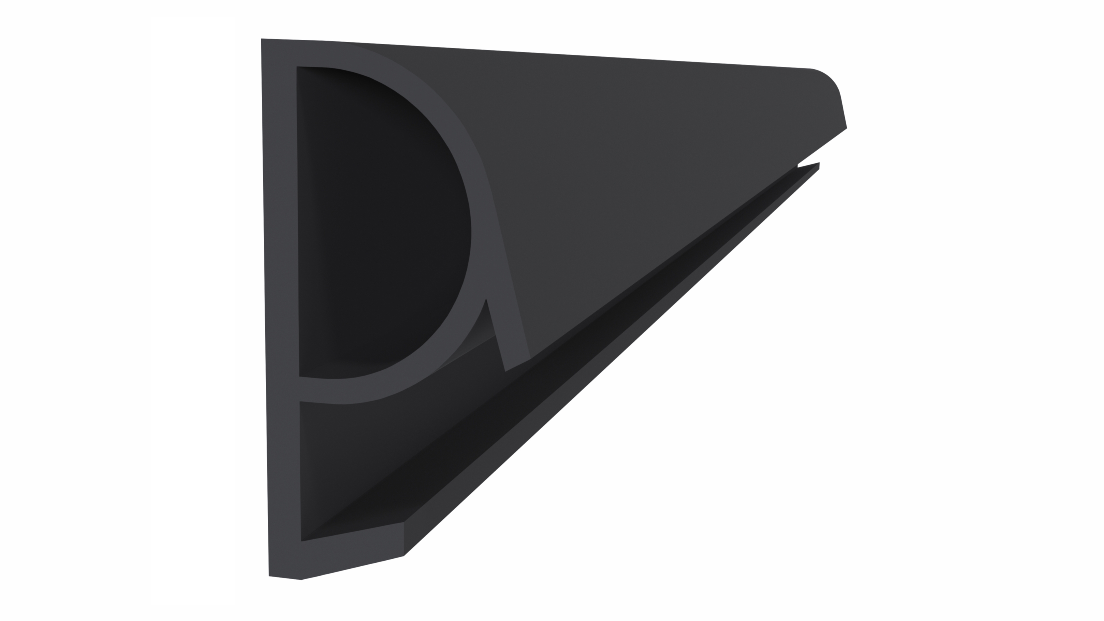 Уплотнитель контурный для межкомнатных дверей ELEMENTIS, ТЭП, черный. Рис. 1