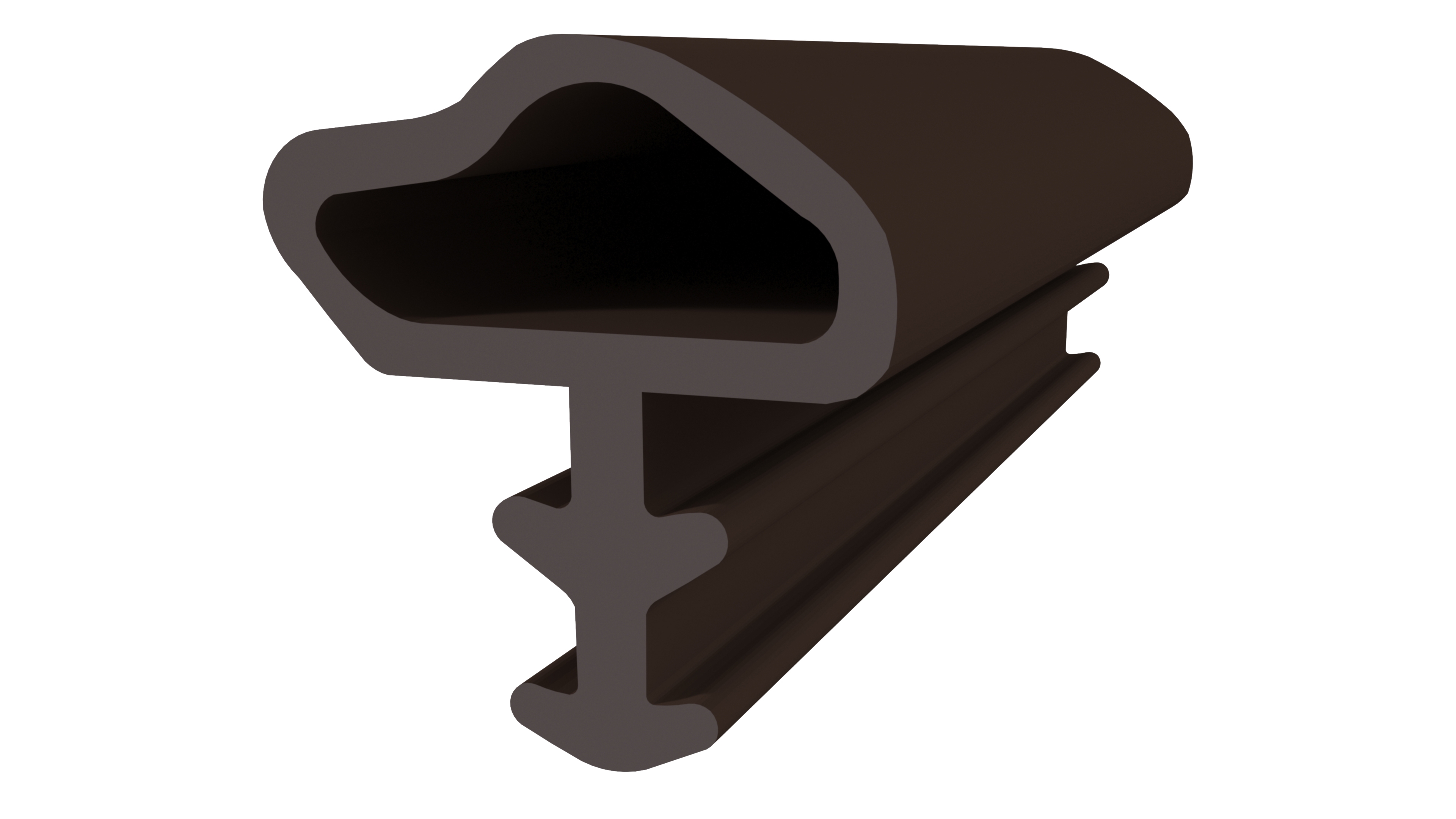 Уплотнитель контурный для межкомнатных дверей ELEMENTIS, ТЭП, темно-коричневый. Рис. 1