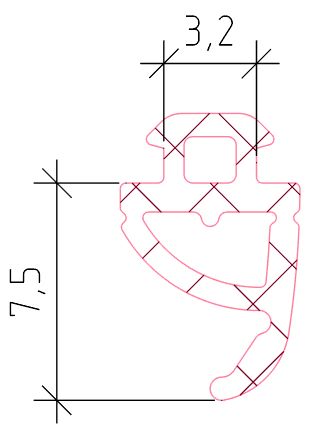 Уплотнитель притвора, EPDM 475м, черный. Рис. 1 Уплотнитель притвора, EPDM 475м, черный. Рис. 1