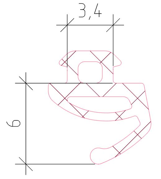 Уплотнитель притвора двери ALUMARK EPDM 450м черный. Рис. 1 Уплотнитель притвора двери ALUMARK EPDM 450м черный. Рис. 1