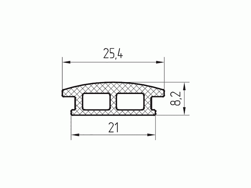 Уплотнитель резиновый 25,4мм, черный (для alt111). Рис. 1 Уплотнитель резиновый 25,4мм, черный (для alt111). Рис. 1