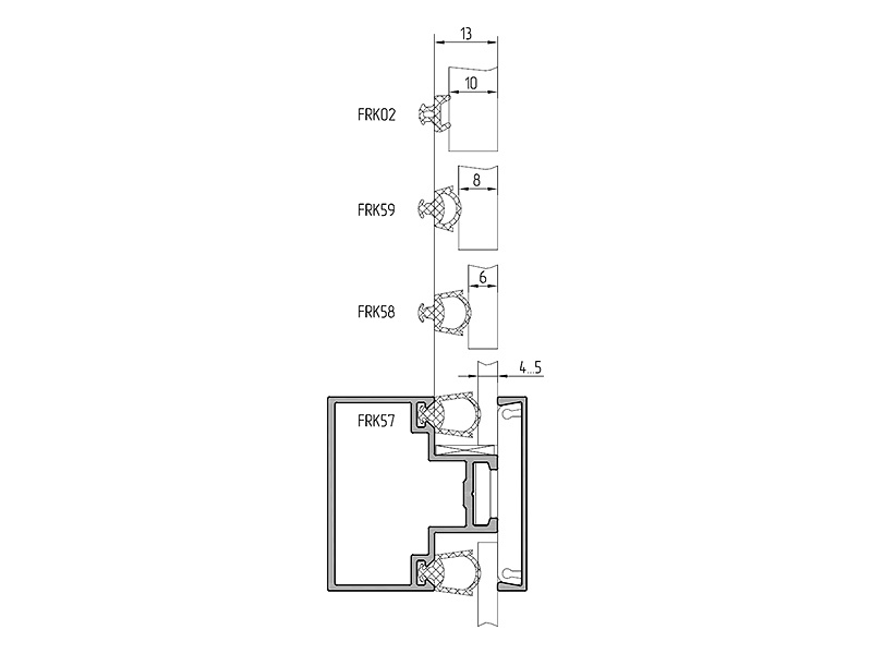 Уплотнитель резиновый в перегородку для заполнения 4 и 5 мм, серый. Рис. 1 Уплотнитель резиновый в перегородку для заполнения 4 и 5 мм, серый. Рис. 1