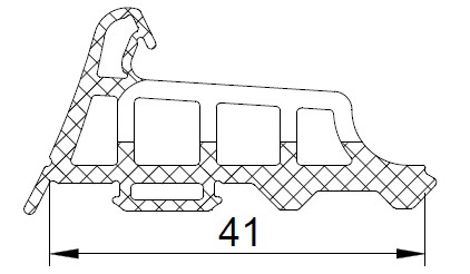 Уплотнитель средний оконный, 30м, EPDM, черный. Рис. 1 Уплотнитель средний оконный, 30м, EPDM, черный. Рис. 1