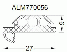 Уплотнитель средний порога ALUMARK EPDM 50м черный. Рис. 3 Уплотнитель средний порога ALUMARK EPDM 50м черный. Рис. 3