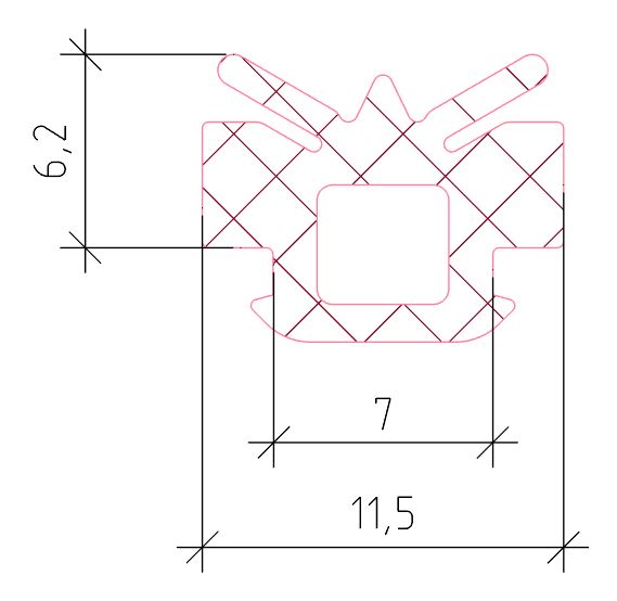 Уплотнитель внутренний ALUMARK 5мм EPDM 225м черный