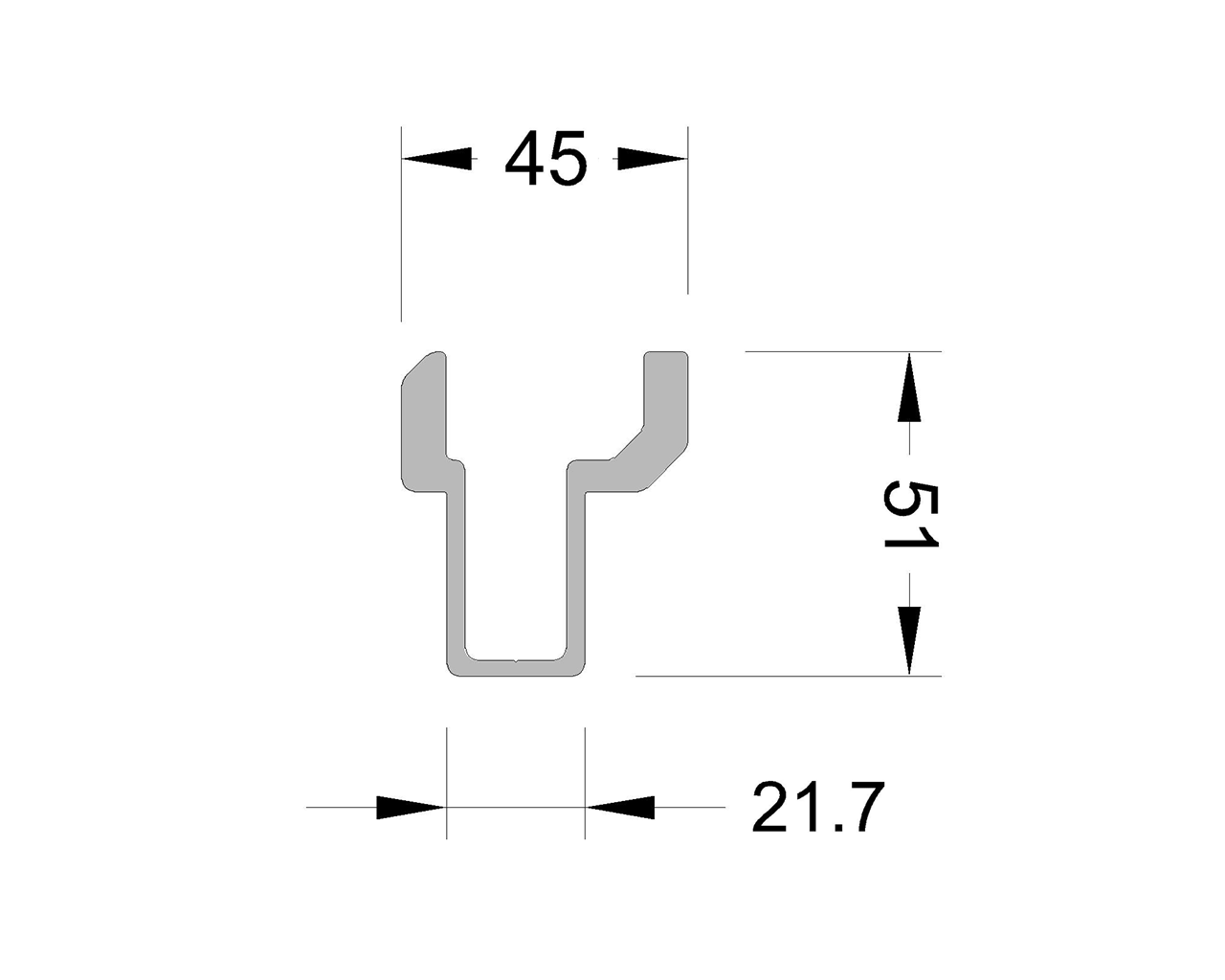 Усилитель створки, 6.5 м неокрас. Рис. 1