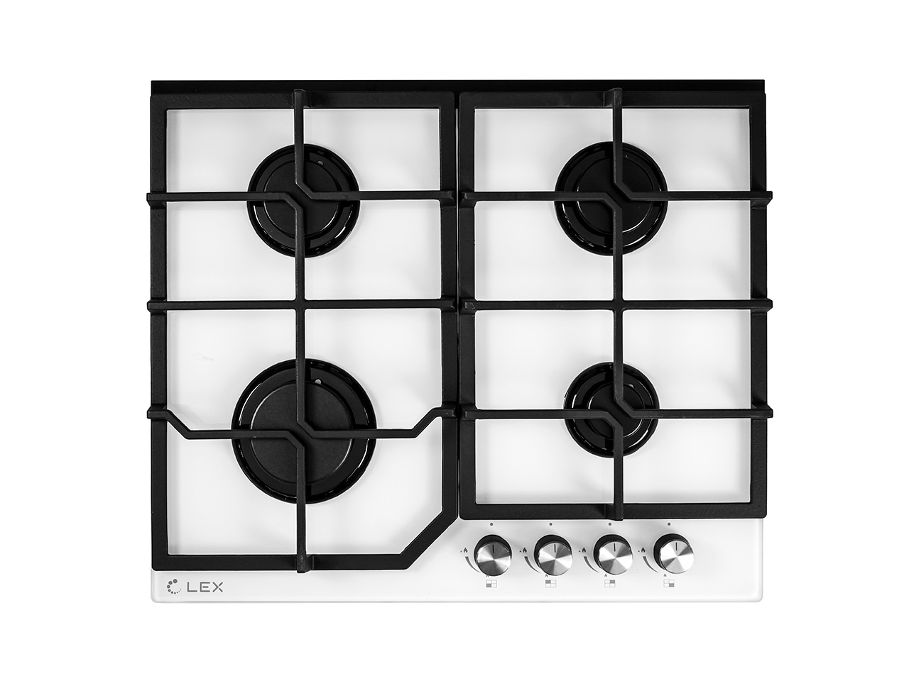 Варочная панель газовая GVG 642 WH, белый. Рис. 1