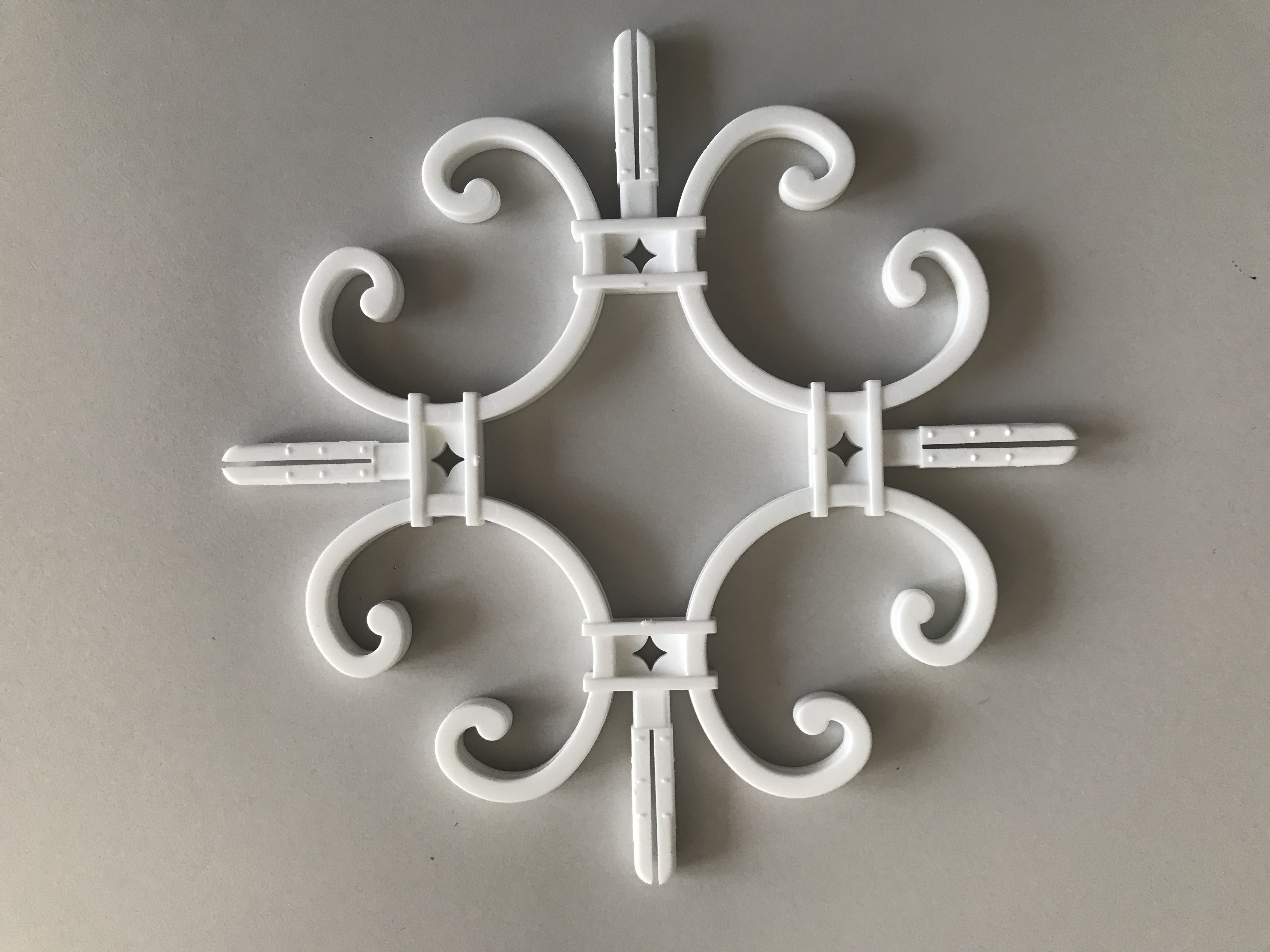 Вензель "Цветок" для профиля Germanella, белый. Рис. 2 Вензель "Цветок" для профиля Germanella, белый. Рис. 2