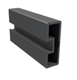 Вертикальный профиль для перегородок L-3000 мм, черный. Рис. 1