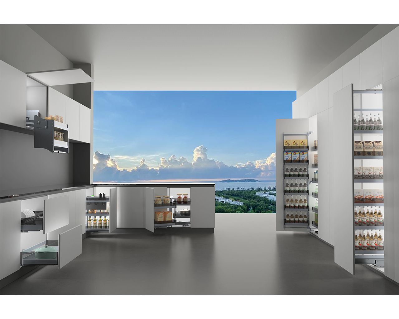 Выдвижная полка Lift-up Firmax DANA в верхнюю базу 900 мм. Рис. 2