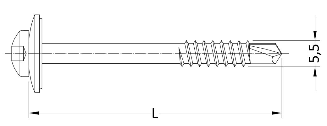 Винт A2 5,5x52 мм. Рис. 1