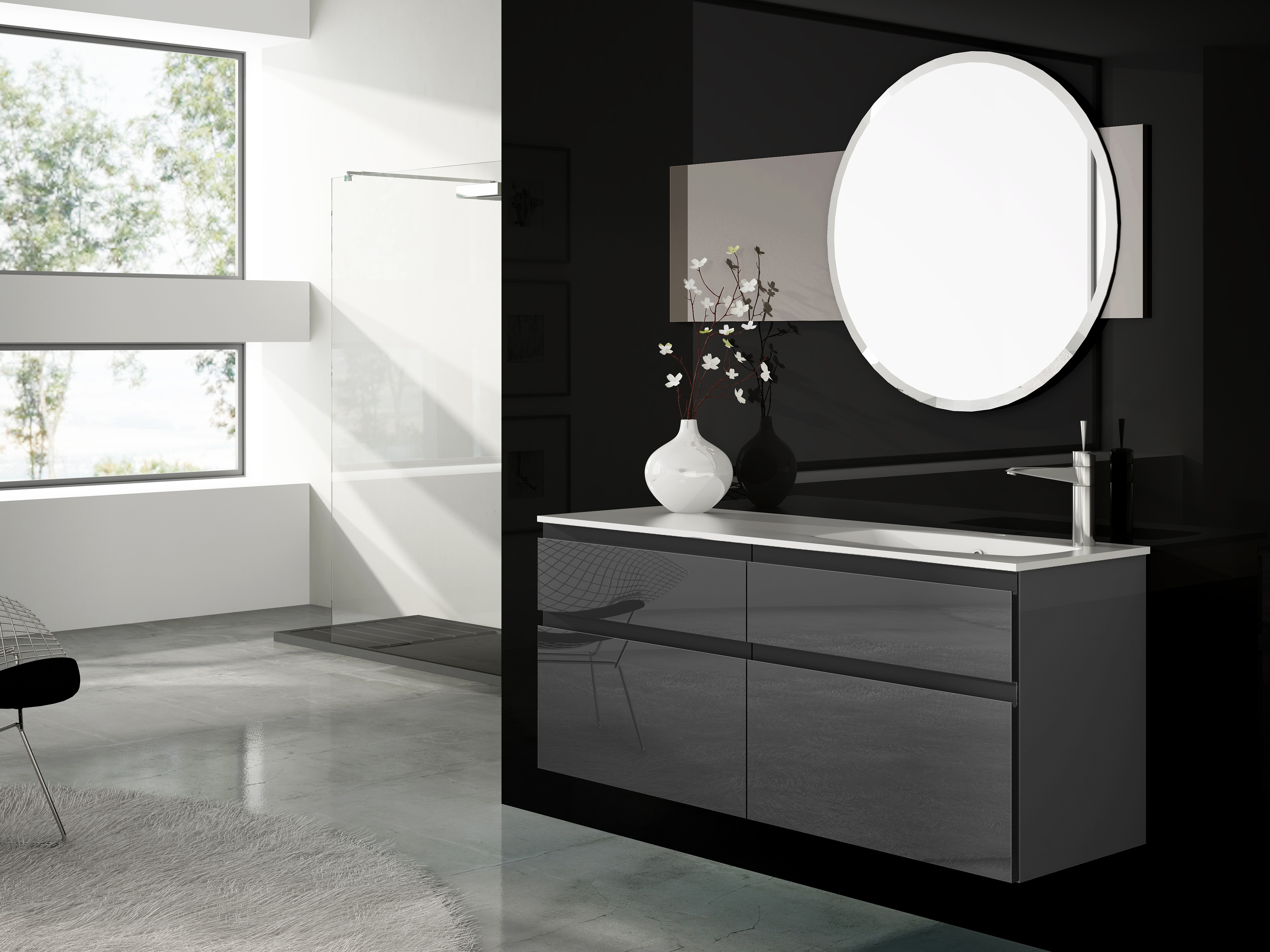 Высокая профиль-ручка под пропил, L=4000мм, черный. Рис. 2 Высокая профиль-ручка под пропил, L=4000мм, черный. Рис. 2