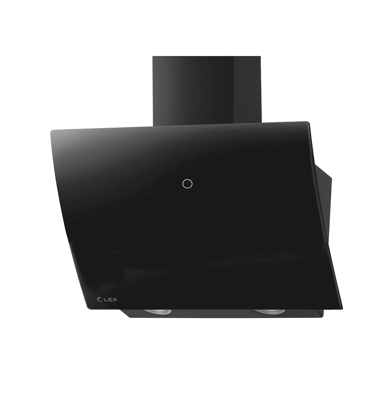 Вытяжка наклонная PLAZA GS 600 BLACK, ширина 600 мм, черный. Рис. 1