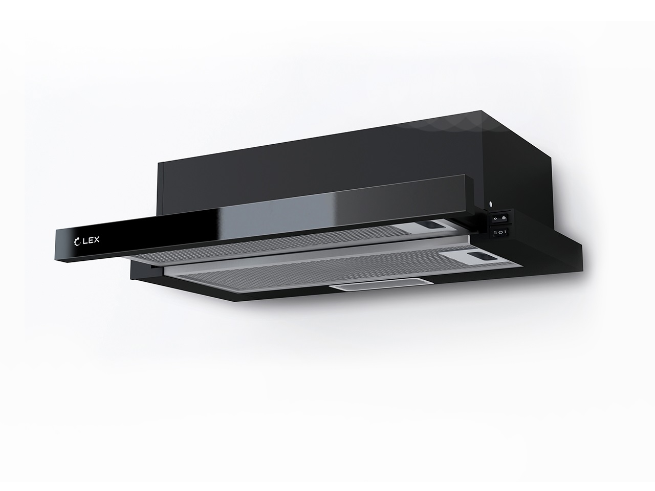Вытяжка встраиваемая HUBBLE G 600 BLACK, ширина 600 мм, черное стекло. Рис. 1 Вытяжка встраиваемая HUBBLE G 600 BLACK, ширина 600 мм, черное стекло. Рис. 1