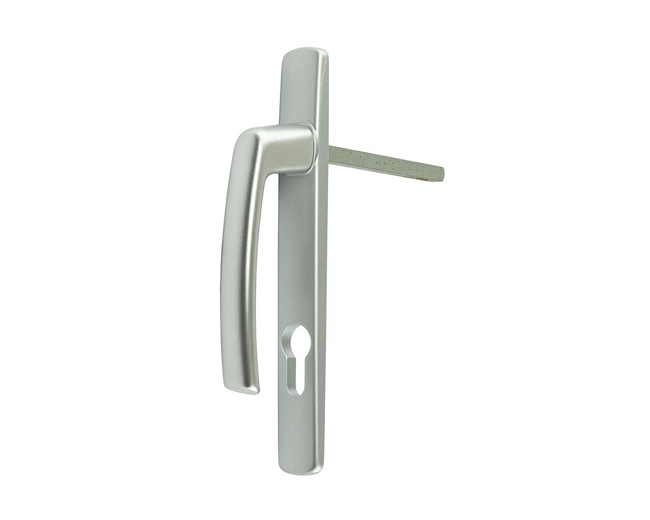 Внешняя часть нажимного гарнитура Harmony ручка высокая винт ниже ручки на 21мм уп.кол. 10 PZ E=92 Толщ. проф. до 90 Цвет: серебро. Рис. 1 Внешняя часть нажимного гарнитура Harmony ручка высокая винт ниже ручки на 21мм уп.кол. 10 PZ E=92 Толщ. проф. до 90 Цвет: серебро. Рис. 1