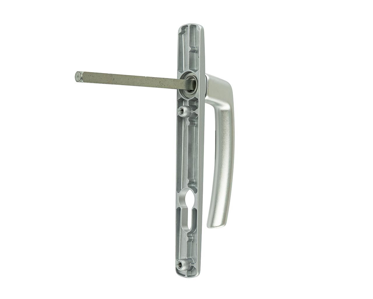 Внешняя часть нажимного гарнитура Harmony ручка высокая винт ниже ручки на 21мм уп.кол. 10 PZ E=92 Толщ. проф. до 90 Цвет: серебро. Рис. 2 Внешняя часть нажимного гарнитура Harmony ручка высокая винт ниже ручки на 21мм уп.кол. 10 PZ E=92 Толщ. проф. до 90 Цвет: серебро. Рис. 2