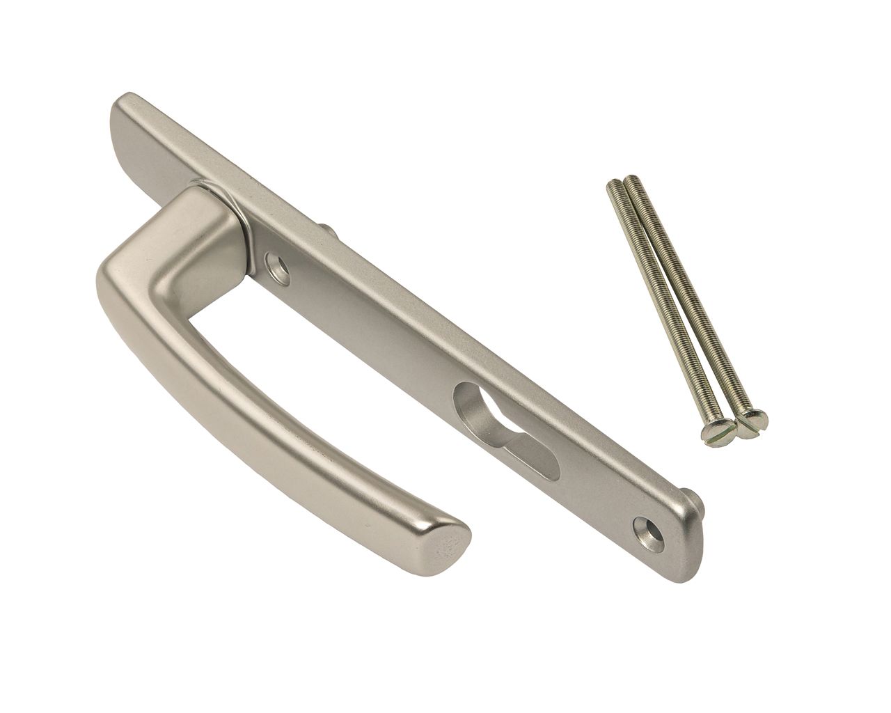 Внутренняя часть нажимного гарнитура Harmony винт ниже ручки на 21мм уп.кол. 10 PZ E=92 Толщ. проф. до 90 Цвет: серебро. Рис. 1