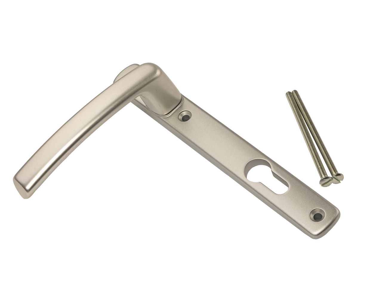 Внутренняя часть нажимного гарнитура Harmony винт ниже ручки на 21мм уп.кол. 10 PZ E=92 Толщ. проф. до 90 Цвет: серебро. Рис. 2