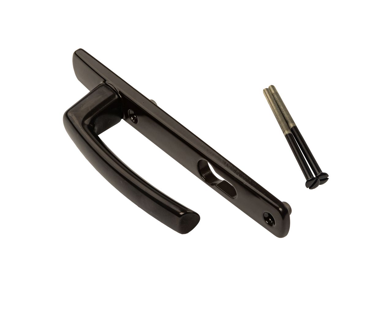 Внутренняя часть нажимного гарнитура Harmony винт ниже ручки на 21мм уп.кол. 10 PZ E=92 Толщ. проф. до 90 Цвет: темно-коричневый RAL 8022. Рис. 1